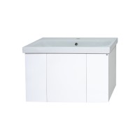 Лира - 80 Тумба прямая подвесная белая / раковина