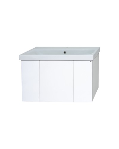 Лира - 80 Тумба прямая подвесная белая / раковина