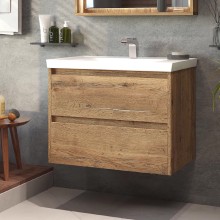 Dallas - 70 Тумба подвесная ДСП (Дуб Галифакс) / раковина