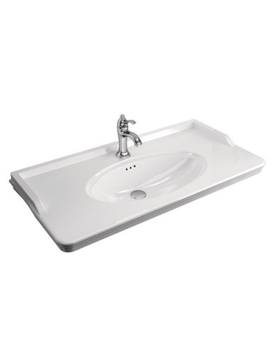 Тумба с раковиной Comforty Неаполь 100 00004139025 подвесная Белая