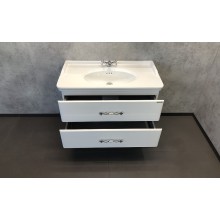 Тумба с раковиной Comforty Неаполь 100 00004139025 подвесная Белая