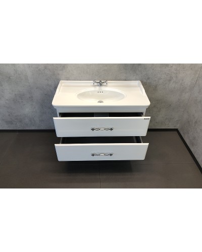 Тумба с раковиной Comforty Неаполь 100 00004139025 подвесная Белая