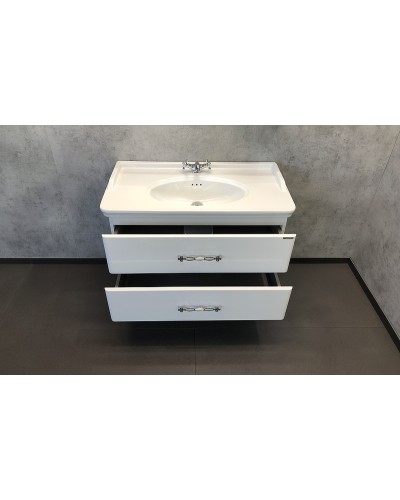 Тумба с раковиной Comforty Неаполь 100 00004139025 подвесная Белая