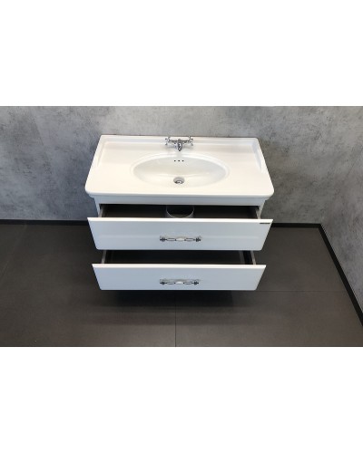 Тумба с раковиной Comforty Неаполь 100 00004139025 подвесная Белая