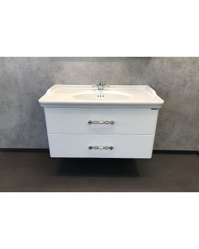 Тумба с раковиной Comforty Неаполь 100 00004139025 подвесная Белая