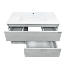 Тумба с раковиной Comforty Турин 90 00004147127 подвесная Дуб белый