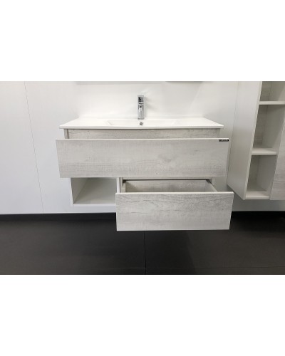 Тумба с раковиной Comforty Турин 90 00004147127 подвесная Дуб белый