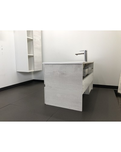 Тумба с раковиной Comforty Турин 90 00004147127 подвесная Дуб белый