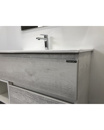 Тумба с раковиной Comforty Турин 90 00004147127 подвесная Дуб белый
