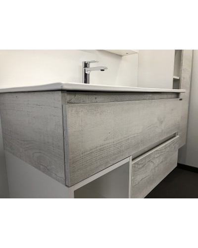 Тумба с раковиной Comforty Турин 90 00004147127 подвесная Дуб белый