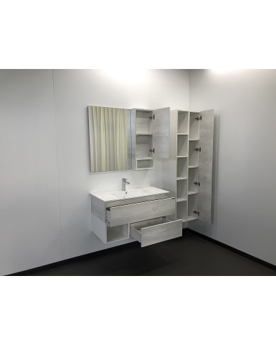 Тумба с раковиной Comforty Турин 90 00004147127 подвесная Дуб белый