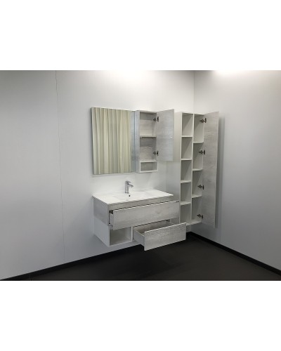 Тумба с раковиной Comforty Турин 90 00004147127 подвесная Дуб белый