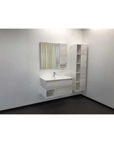 Тумба с раковиной Comforty Турин 90 00004147127 подвесная Дуб белый