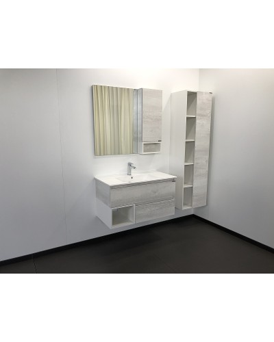 Тумба с раковиной Comforty Турин 90 00004147127 подвесная Дуб белый