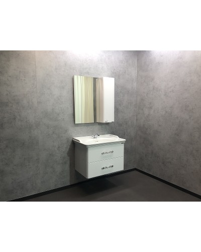 Тумба с раковиной Comforty Неаполь 80 00004147564 подвесная Белый глянец