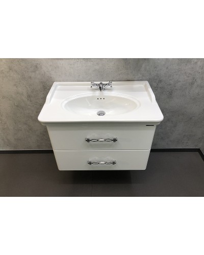 Тумба с раковиной Comforty Неаполь 80 00004147564 подвесная Белый глянец