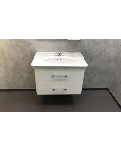 Тумба с раковиной Comforty Неаполь 80 00004147564 подвесная Белый глянец
