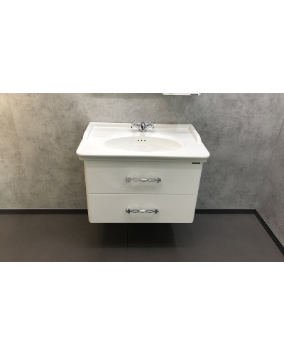 Тумба с раковиной Comforty Неаполь 80 00004147564 подвесная Белый глянец