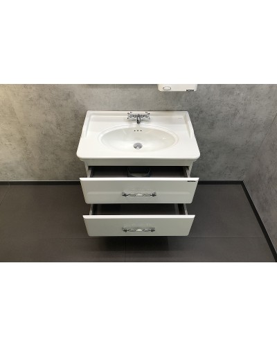 Тумба с раковиной Comforty Неаполь 80 00004147564 подвесная Белый глянец