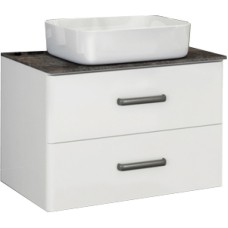 Тумба с раковиной Comforty Амстердам 75 00-00004668 подвесная Белая глянцевая