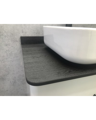 Тумба с раковиной Comforty Амстердам 75 00-00004668 подвесная Белая глянцевая