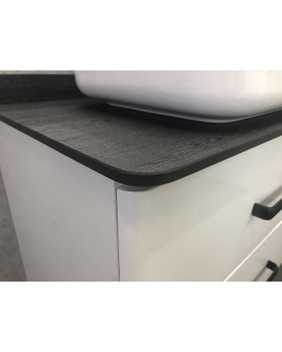 Тумба с раковиной Comforty Амстердам 75 00-00004668 подвесная Белая глянцевая