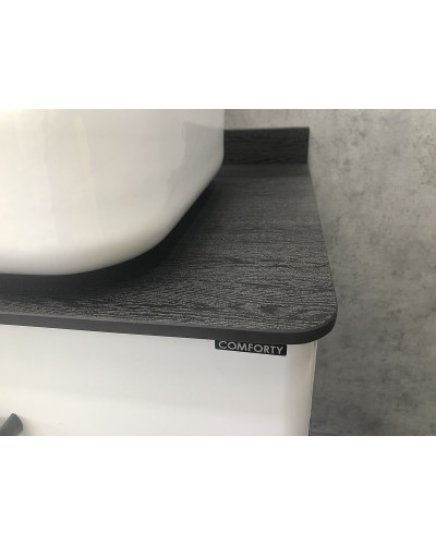 Тумба с раковиной Comforty Амстердам 75 00-00004668 подвесная Белая глянцевая