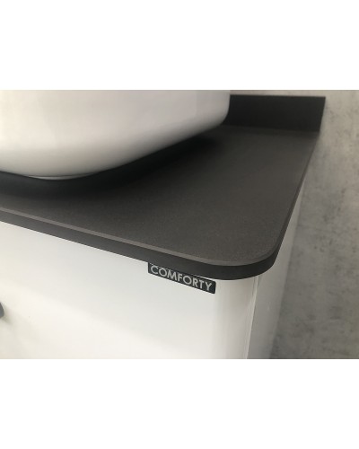 Тумба с раковиной Comforty Амстердам 75 00-00004668 подвесная Белая глянцевая