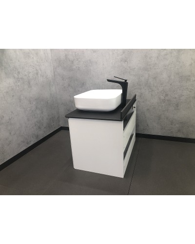 Тумба с раковиной Comforty Амстердам 75 00-00004668 подвесная Белая глянцевая