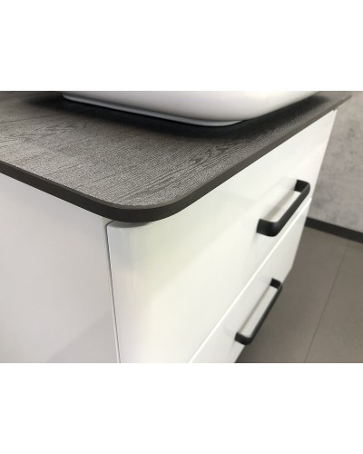 Тумба с раковиной Comforty Амстердам 75 00-00004668 подвесная Белая глянцевая