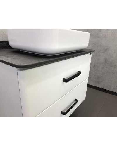 Тумба с раковиной Comforty Амстердам 75 00-00004668 подвесная Белая глянцевая