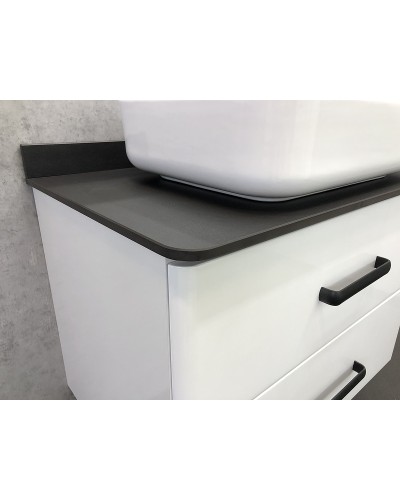 Тумба с раковиной Comforty Амстердам 75 00-00004668 подвесная Белая глянцевая