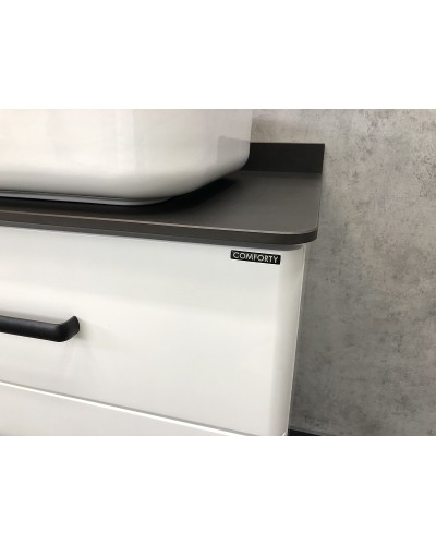 Тумба с раковиной Comforty Амстердам 75 00-00004668 подвесная Белая глянцевая