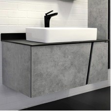 Тумба с раковиной Comforty Эдинбург 90 00004149881 подвесная Бетон светлый