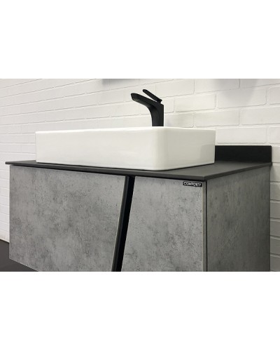 Тумба с раковиной Comforty Эдинбург 90 00004149881 подвесная Бетон светлый