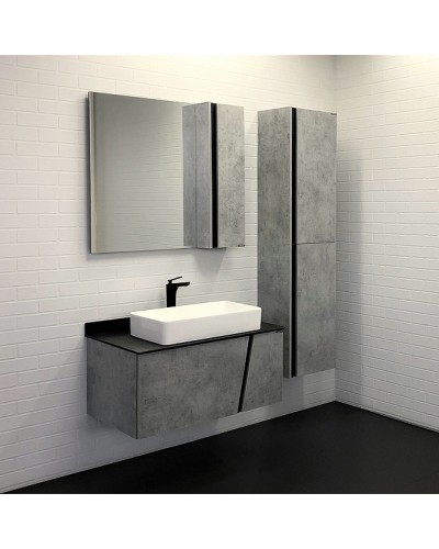 Тумба с раковиной Comforty Эдинбург 90 00004149881 подвесная Бетон светлый