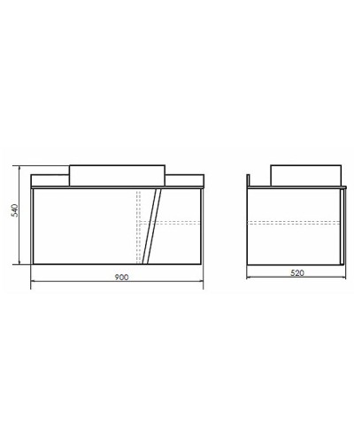 Тумба с раковиной Comforty Эдинбург 90 00004149881 подвесная Бетон светлый