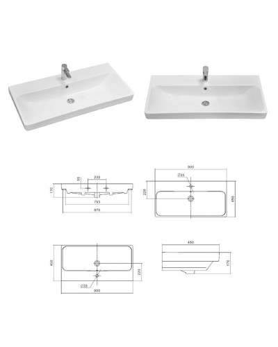 Мия - 90 Тумба прямая / раковина