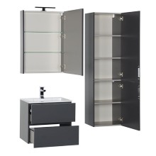 Тумба под раковину Aquanet Алвита 100 240112 подвесная Серый антрацит