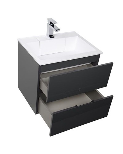 Тумба под раковину Aquanet Алвита 100 240112 подвесная Серый антрацит