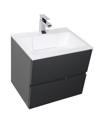 Тумба под раковину Aquanet Алвита 90 240111 подвесная Серый антрацит