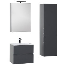 Тумба под раковину Aquanet Алвита 90 240111 подвесная Серый антрацит