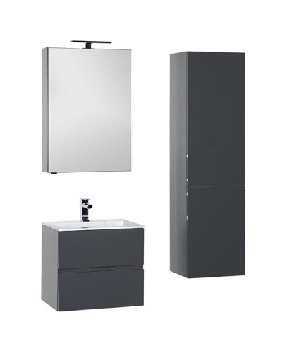 Тумба под раковину Aquanet Алвита 90 240111 подвесная Серый антрацит