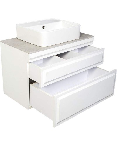 Тумба с раковиной Orange Modi 75 Modi-75TU+RA подвесная Белая