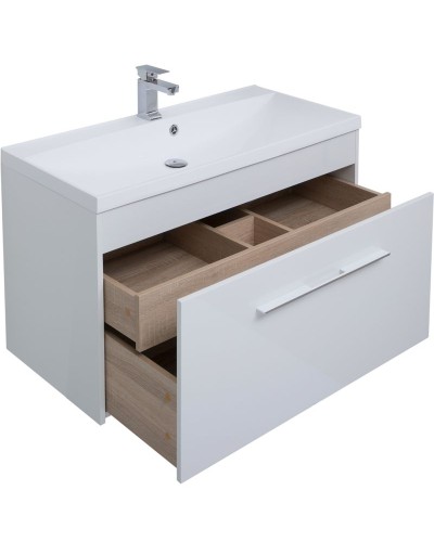 Тумба под раковину Aquanet Августа 100 210019 подвесная Белая