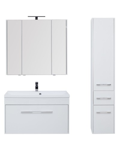 Тумба под раковину Aquanet Августа 100 210019 подвесная Белая