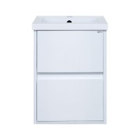 Алиса - 40 тумба 2 ящ. подвесная белая эмаль / раковина