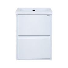 Алиса - 40 тумба 2 ящ. подвесная белая эмаль / раковина