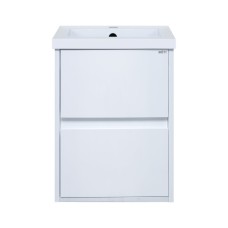 Алиса - 40 тумба 2 ящ. подвесная белая эмаль / раковина