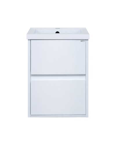 Алиса - 40 тумба 2 ящ. подвесная белая эмаль / раковина